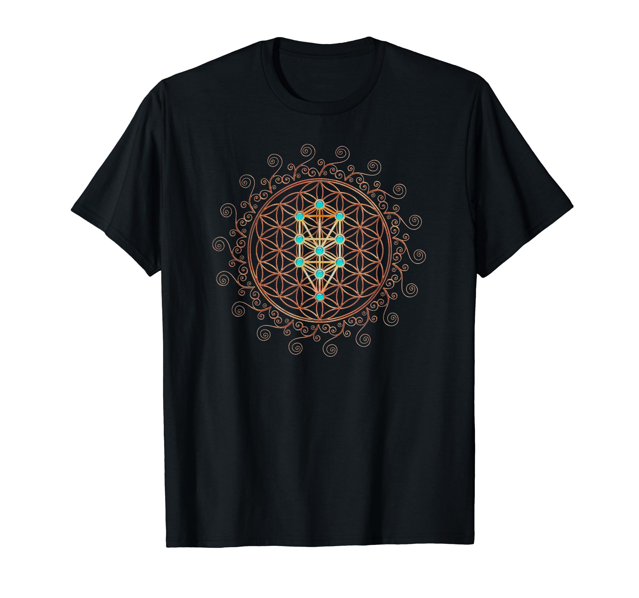 Flower of Life, Sacred Geometry, Tree of Life, Kabbalah, Sephiroth T-shirt
