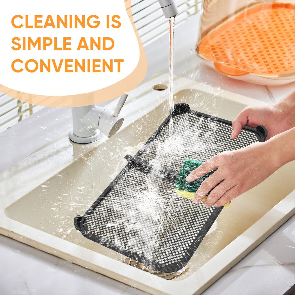 Air Fryer Splash Guard Reusable Silicone Airfryer Splash Pad Effective Grease Splatter Shield Baking Accessories for Ninja AF500