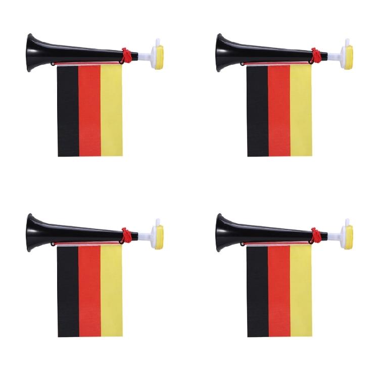 4Pcs/pack Festive Cheering Horns Soccer Event Flag Exciting Addition Toy for Sports Or Birthday Party Sports Game