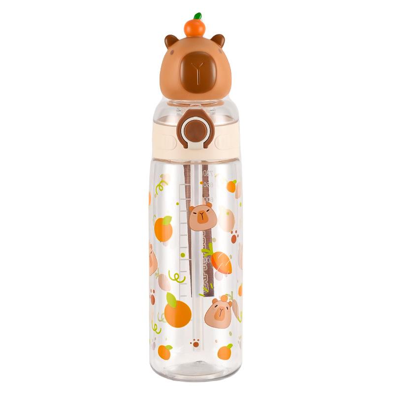 Water bottle strictly selected popular water cup cute pet animal water cup students go to school creative easy cup high value kapibara water cup