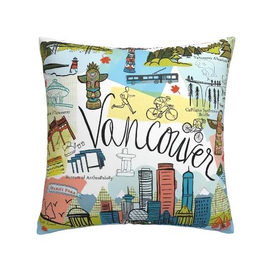 Nordic Graffiti Cushion Cover, Linen Pillow Cover, Sofa Cushion Cover Decoration 40x40 45x45 50x50 60x60, Can Be Customized