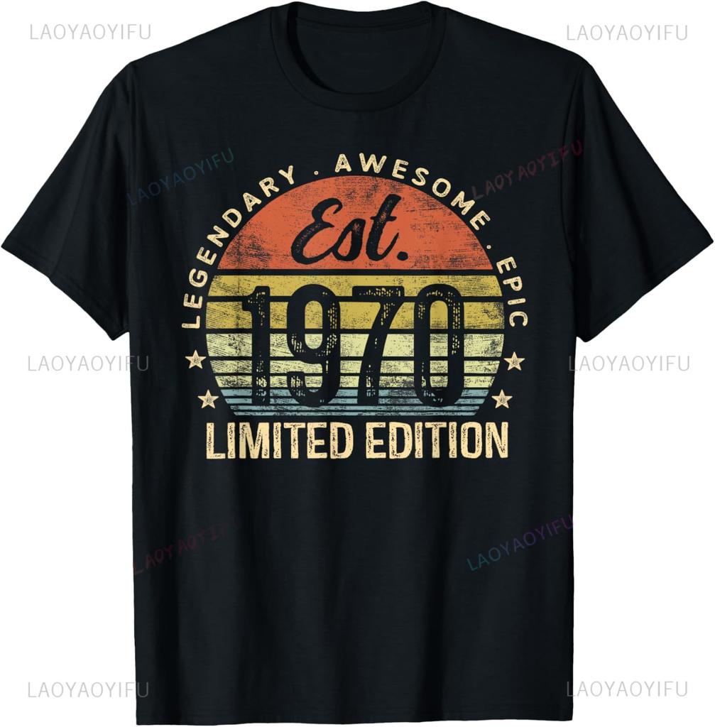 55 Years Old Gifts Vintage 1970 Music Cassette 55th Birthday T-Shirt Unisex Summer Streetwear Tops Casual Camiseta Hombre