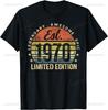 55 Years Old Gifts Vintage 1970 Music Cassette 55th Birthday T-Shirt Unisex Summer Streetwear Tops Casual Camiseta Hombre