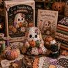 Kreatives Stressabbau-Bastelset Halloween Geister Patchwork, Niedliche Puppen DIY Nähset mit vorgeschnittenen handgefertigten Materialien Stoffen, Herbst