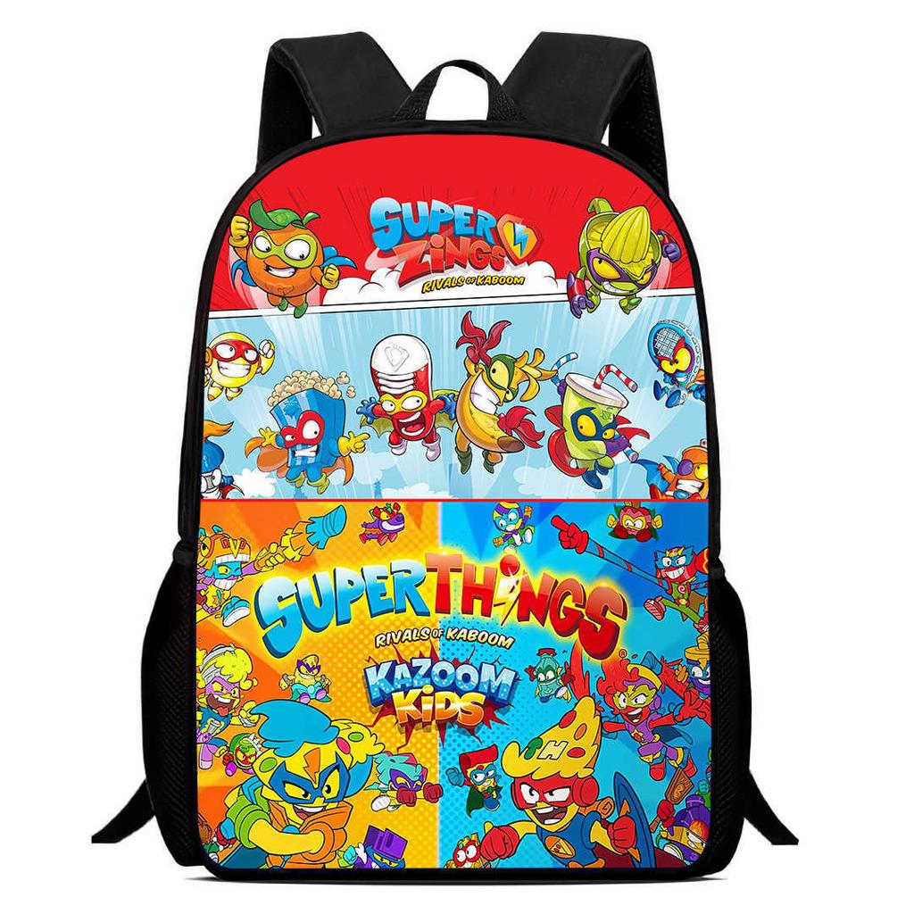 Printed Super Zings School Bag, Elementary School Cartoon Backpack 12th Grade