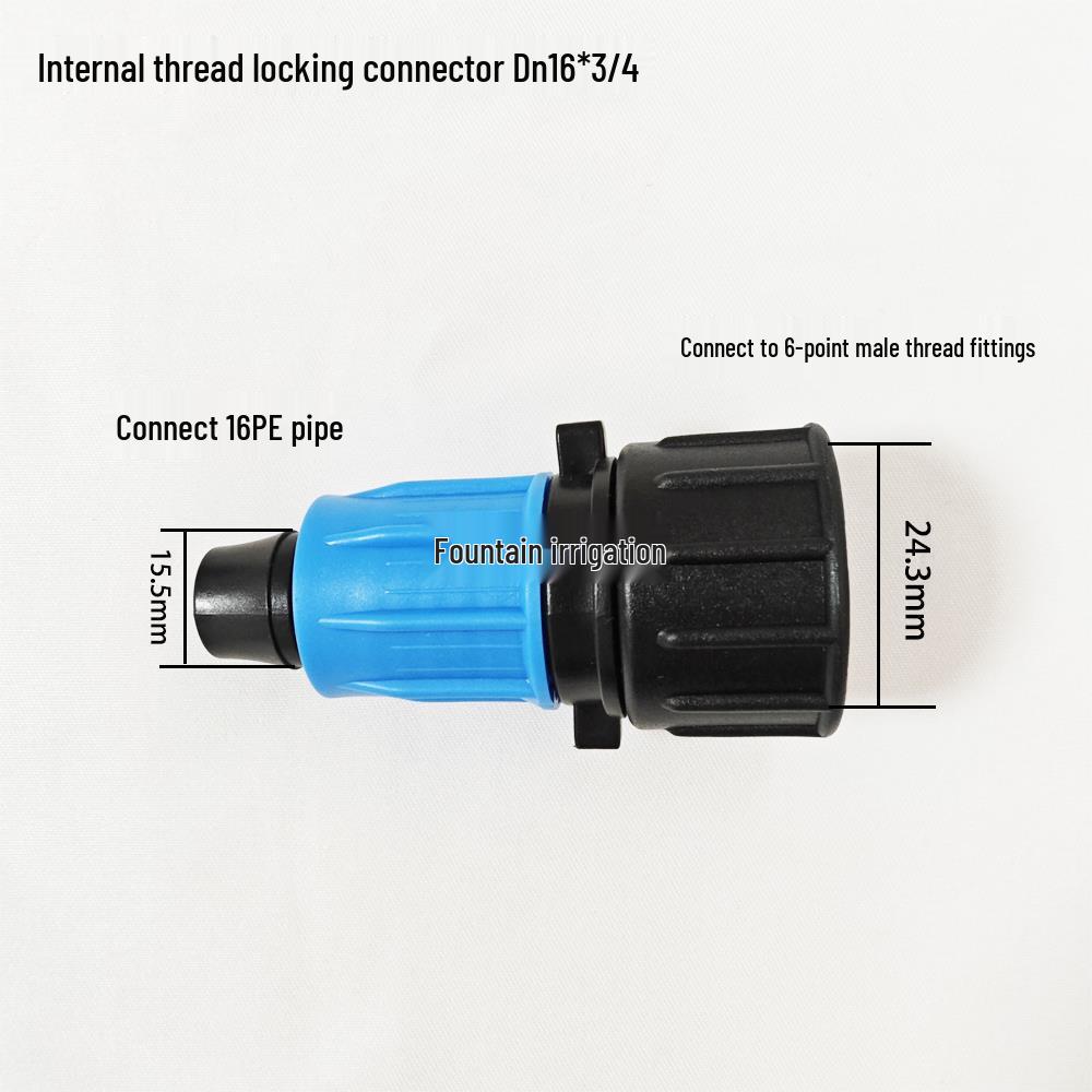 16PE Pipe Fittings: Straight Connector, Elbow Tee, Plug, Side Outlet, Drip Irrigation Valve, Sprinkler Connector, Drip Tube Switch