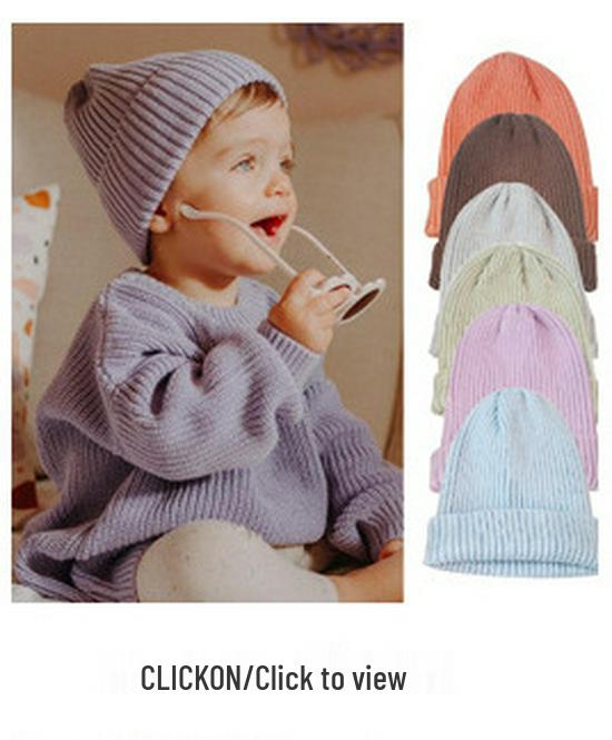 Infant Woolen Knitted Plaid Cotton Sweater Set
