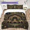 Muslim Pattern Bedding Uilt Set Uilt Cover Pillowcase Home Decoration Birthday Gift (1 * Duvet Cover + 2 * Pillowcase  Without Core)123