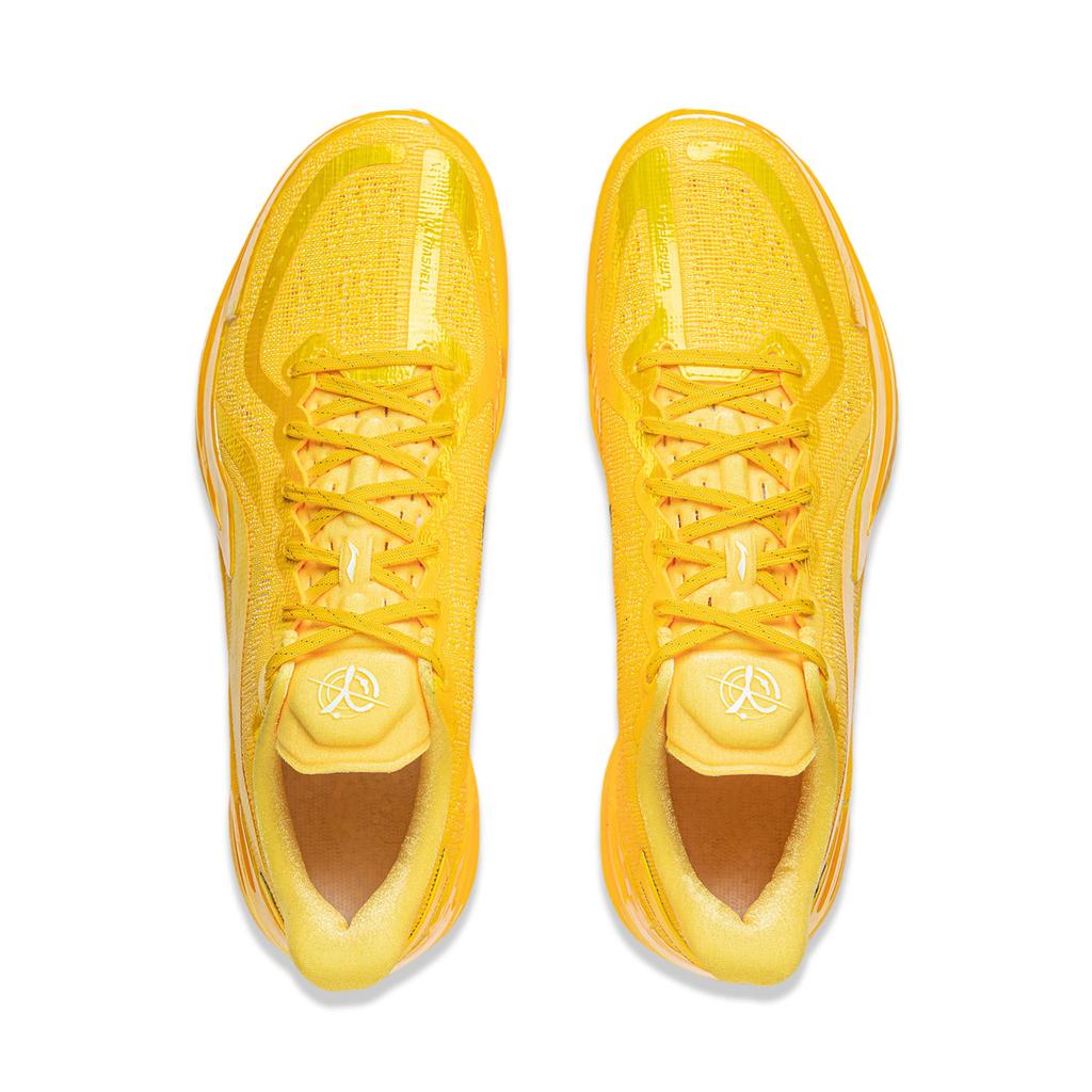 New LiNing Gamma Cushioning Anti Slip And Wear Resistant Support Low Top Basketball Shoes Men's Neon Mango Yellow ABAV035-18