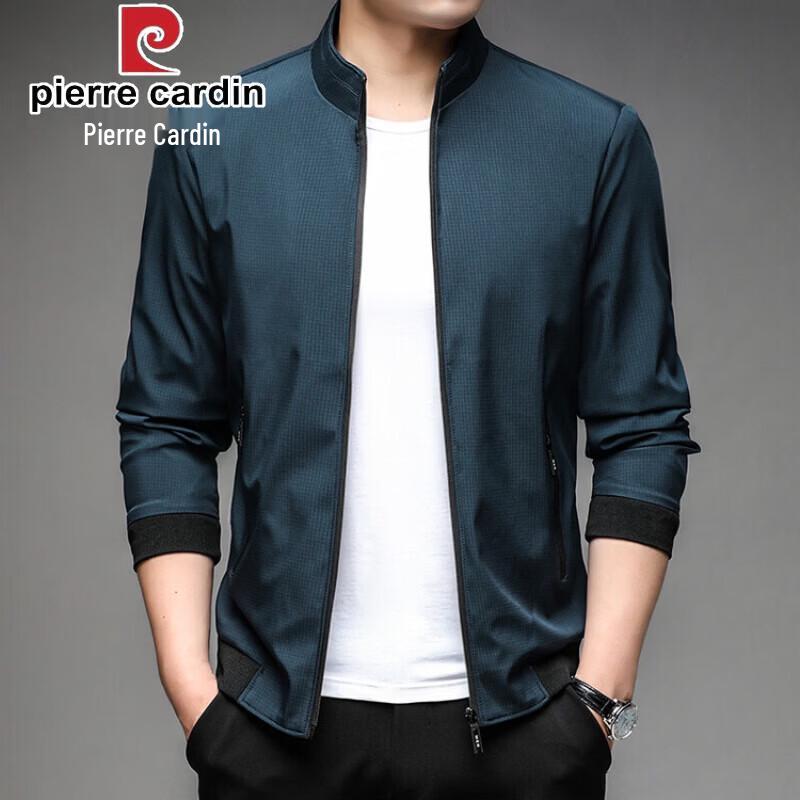 Pierre Cardin Men s 2026 Spring Stand-Up Collar Business Casual Jacket 4XL