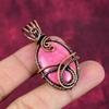 Thulite Gemstone Pendant Copper Wire Wrapped Jewelry Handmade Designer Pendant