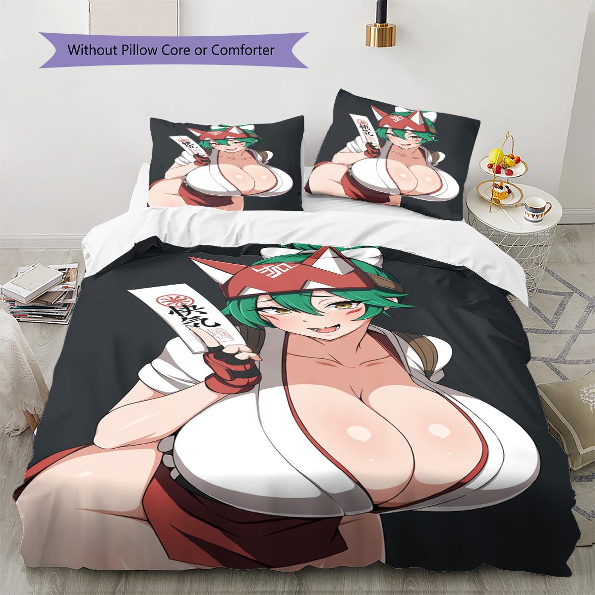 

Постільна білизна з аніме-малюнком Комплект ковдри Наволочка Декор для дому Подарунок на день народження (1 * підковдра + 2 * наволочка, без наповнювача) 135x200cm