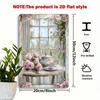 Vintage Metal Wall Art Roses Tea Set Waterproof Painting