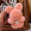 Soft Stuffed Rabbit Dolls Bag Pendant Decoration Keychain Cute Cartoon Plush Doll Key Chains Car Keyring Accessories Girls Gift