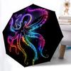 1pz Ombrello Automatico Apri/Chiudi Polpo Neon, Ombrello Pieghevole Compatto, Ombrello Portatile per Tutte le Stagioni per Donne/Uomini F1124143