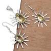 Lemon Topaz Gemstone Mother's Day Jewelry Pendant Earring Set