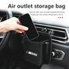 AAE1 Car Air Vent Outlet Storage Bag Phone Holder Pocket Organizer For BMW M 1 3 4 5 6 7 Series X1 X3 X4 X5 G20 G38 F48 E36 E39