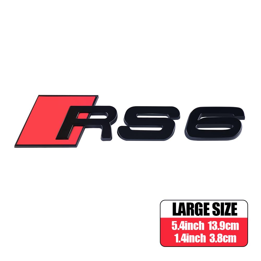 RS3 RS4 RS5 RS6 RS7 RS8 Logo Car ABS Emblem Body Tail Trunk Decoration Sticker Accessories For Audi A1 A2 A3 A4 A5 A6 A7 A8 RS S