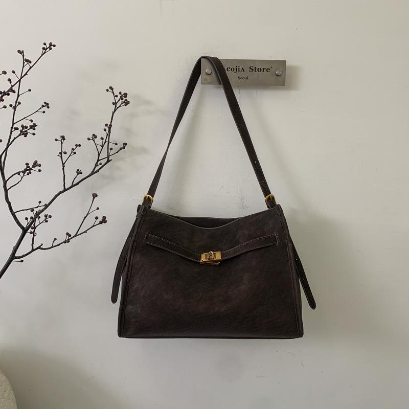 

Retro niche portable commuter bag women s winter new simple large-capacity bag shoulder crossbody bag