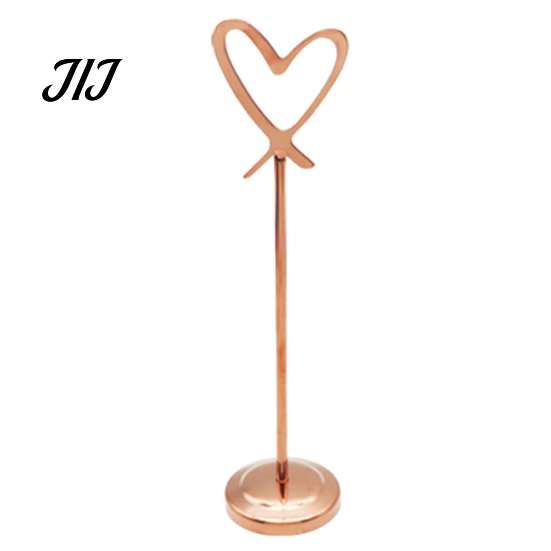Decorative Sign Stands Hollow Heart Table Number Holder, Love Place Card Stand, Metal Clip for Photos, Food Signs, Memo Notes, Weddings, Birthdays,