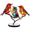 Acrylic Hummingbird Bird Wall Artwork Decor for Home Garden Decorative Outdoor Statues Sculptures Miniatures Ornaments Bedroom