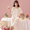 Girls Cotton Pajama Set Short Sleeve Princess Style Sleepwear Kids 8 Years Lightweight Home Wear