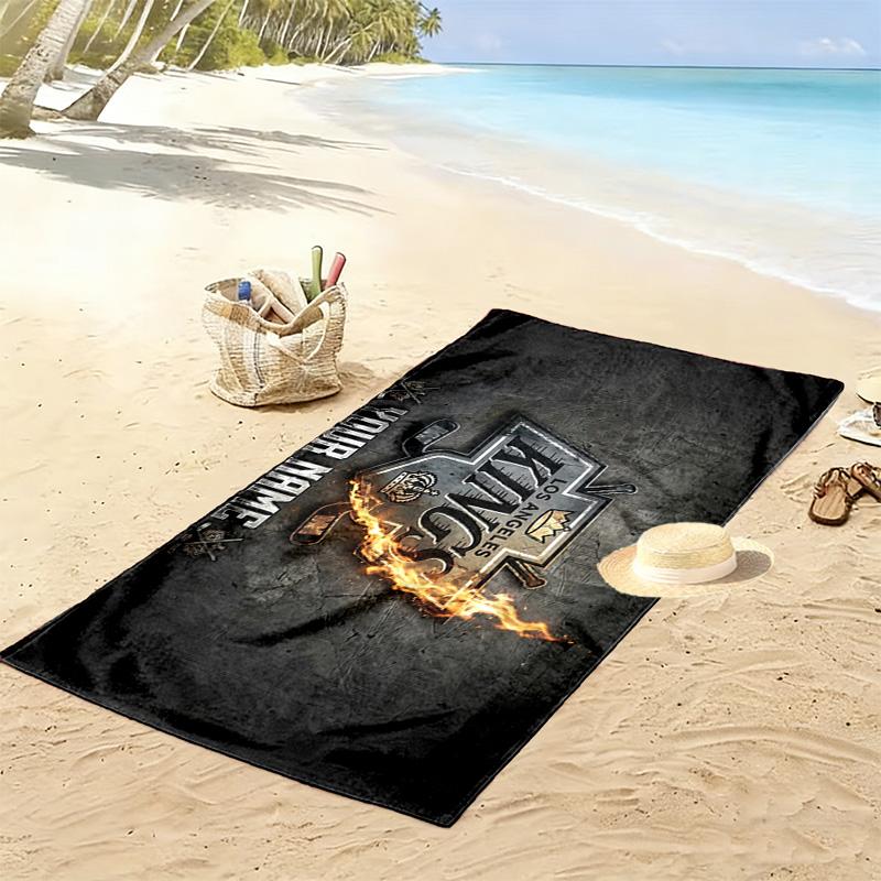 Los Angeles Kings Druck Strandtuch, Großes Weiches Schnelltrocknendes Handtuch für Strand Camping Schwimmen