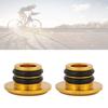1 Pair Aluminum Alloy Road Bike   Handlebar Handle Grip Bar End Plug   Parts(gold)