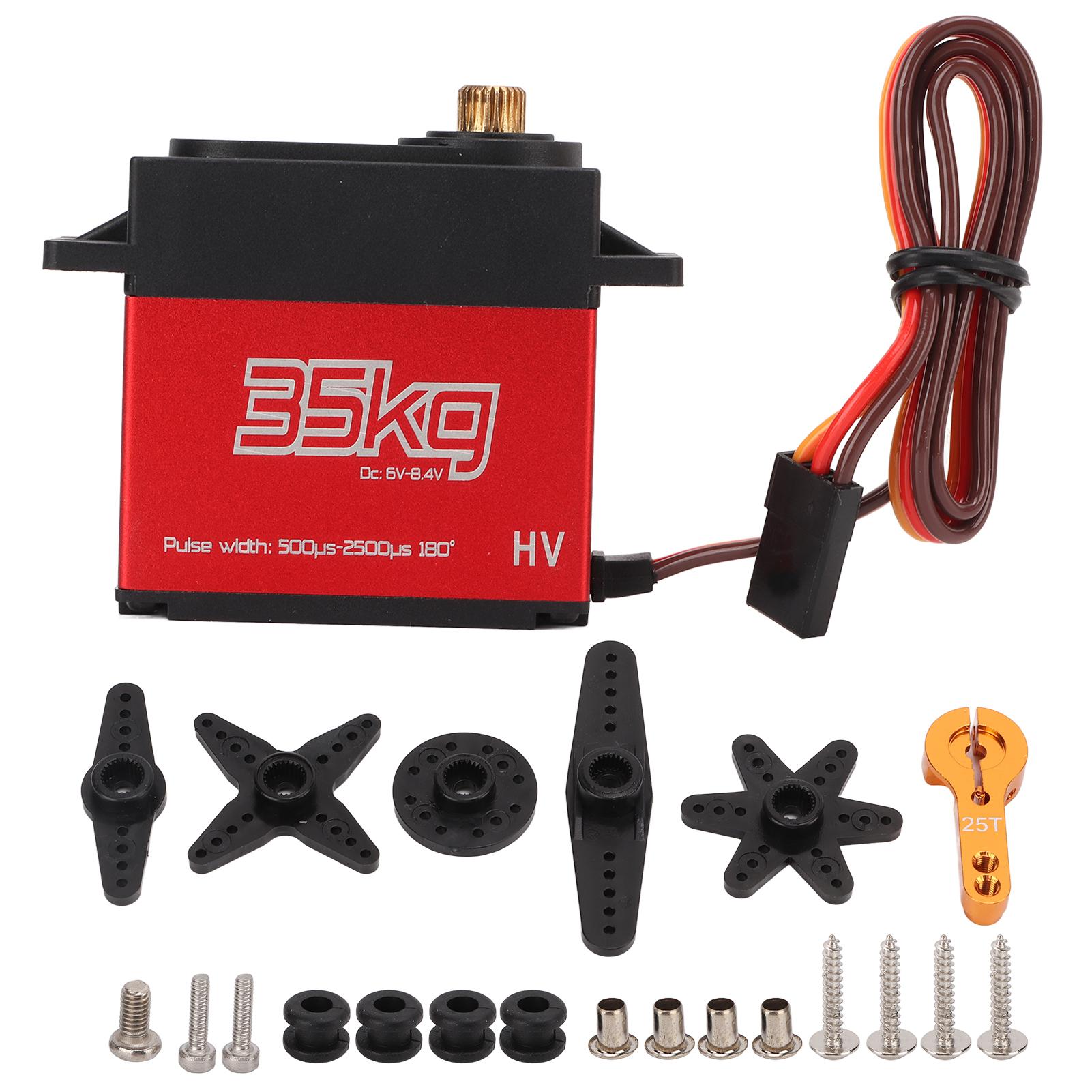 

Повністю металевий сервопривод рульового управління автомобіля з високим крутним моментом 35 кг з металевим рульовим важелем для автомобілів на радіоуправлінні 1/8 1/10