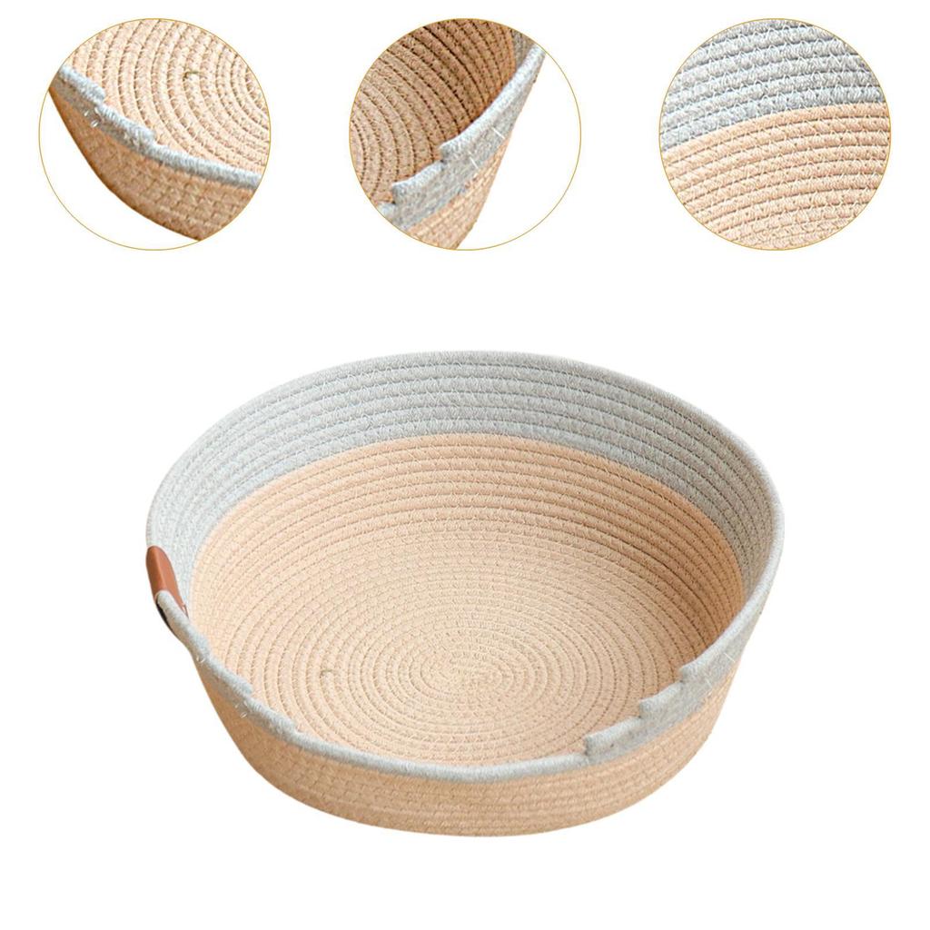 Cesto Letto Cuscino Intrecciato in Corda di Cotone per Gatti, Articoli per Animali Domestici, Tutte le Quattro Stagioni, Culla Riposo Lounge per Gatti da Interno