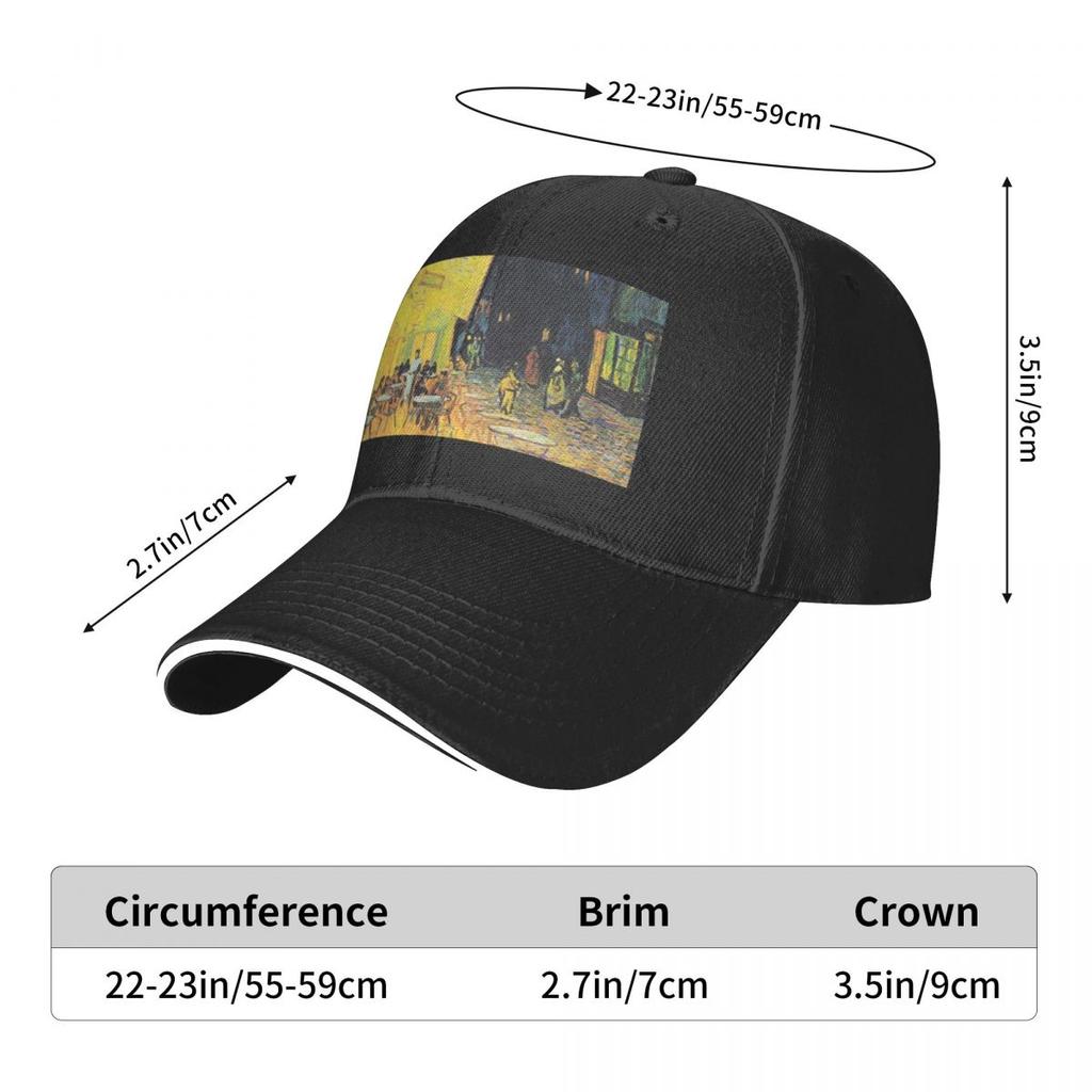Café Terrace at Night by Vincent van Gogh Baseball Cap fashionable Beach Outing Golf Wear Hat Luxury Brand Boy Cap Women's