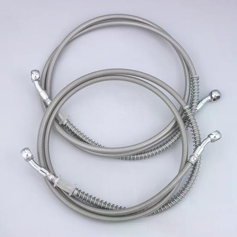 50-200CM Motorcycle Brake Oil Hose Brake Line Universal Motorbike Stainless Steel Braided Pipeline Modification Parts