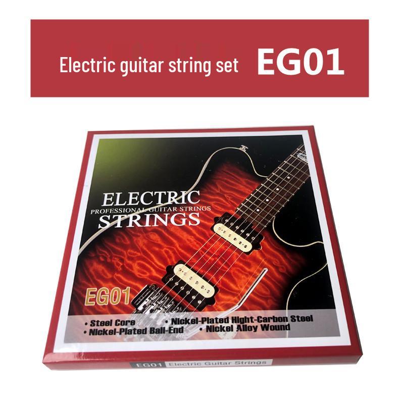 

AG01 Acoustic & EG01 Electric Guitar String Sets - Steel Wire, Wooden & Accessories (Set of 6)