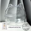 Transparent Hamster Sand Bathtub Large Anti Splash Space Cute Cat Ear Design For Small Hamsters Daily Sand Bathing