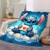 1pc Stitch Printing Blanket - Soft, All-Season Throw for Office Blanket, Car, Travel