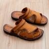 Sandali Estivi Nuovi in Pelle Sandali da Spiaggia a Punta Aperta Antiscivolo Traspiranti Scarpe a Doppio Uso Sandali Comodi Casual