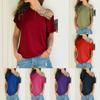 Premium Quality Womens Loose Blouse Casual Shirt Top Short Sleeve For Daily Comfort