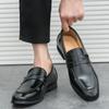 Herrloafers herr 2025 vår och höst nya herrars avslappnade affärsläder skor trendiga lata enpedals läderskor