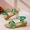 Fashion Chunky Platform Women Sandals New Peep Toe Solid Color Wedge Ankle Buckle Non Slip Gladiator Shoes Woman Sandalias Mujer