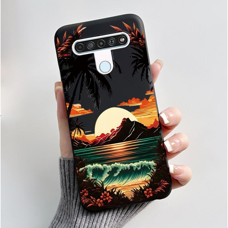 Luxury Cute Cool Boys Girls Case For LG K61 Q61 Q70 Phone Case Black Matte Soft Silicone Back Cover Protective TPU Bumper Shell