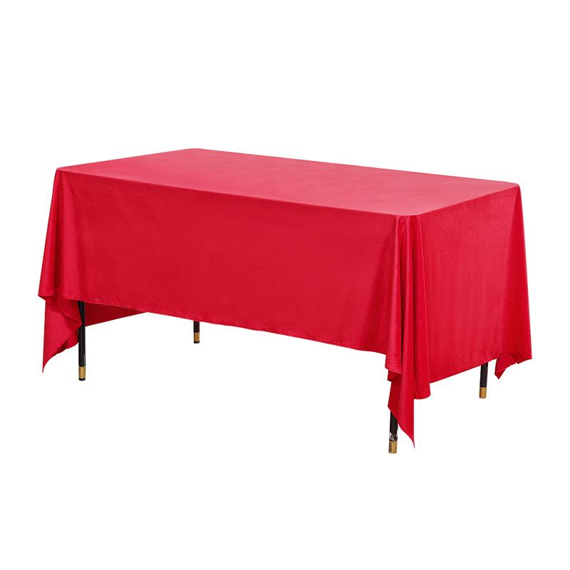 High-End Conference Tablecloth Office Rectangular Tablecloth Dark Green Dutch Flannel Event Sign-In Table Cover Velvet Table Cover