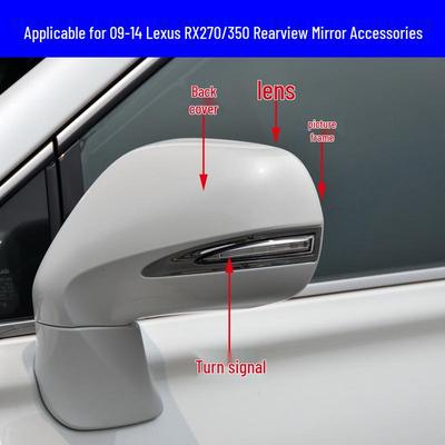 Fits 09-14 Lexus RX270 RX350 Rearview Mirror Shell with Lens & Turn Signal
