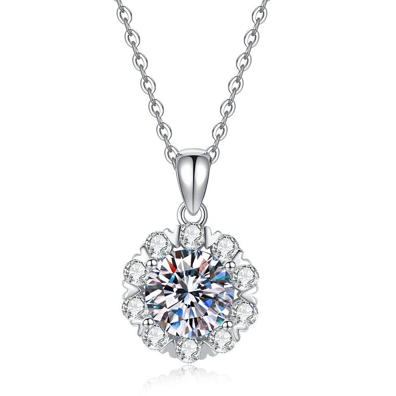 New S925 Silver Snowflake Simple Women s Pendant, Niche Fashion, Exquisite, High-quality Wedding Jewelry