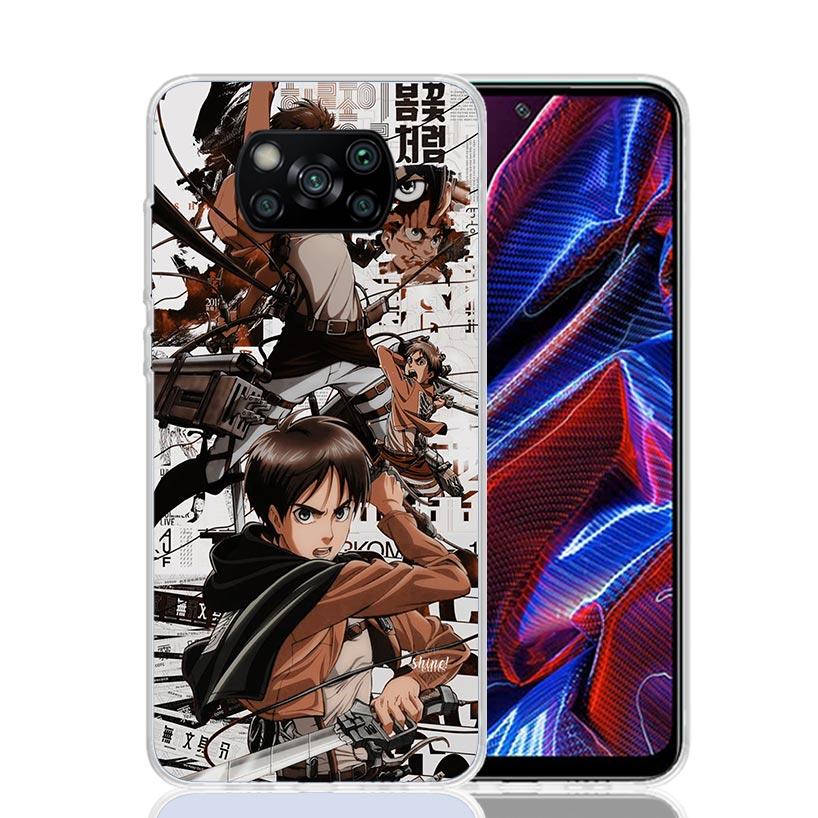 Attack Manga Case Phone Cover for Xiaomi Poco X3 Nfc X5 X6 X7 X4 Gt F7 Ultra F6 F5 Pro F4 F3 M5S M5 M4 M3 5G Trend Fundas Poco X