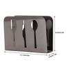 Napkin Holder Unique Knife Fork Cutout Pattern Anti Slip Upright Metal Napkin Holder for   Restaurants Hotels
