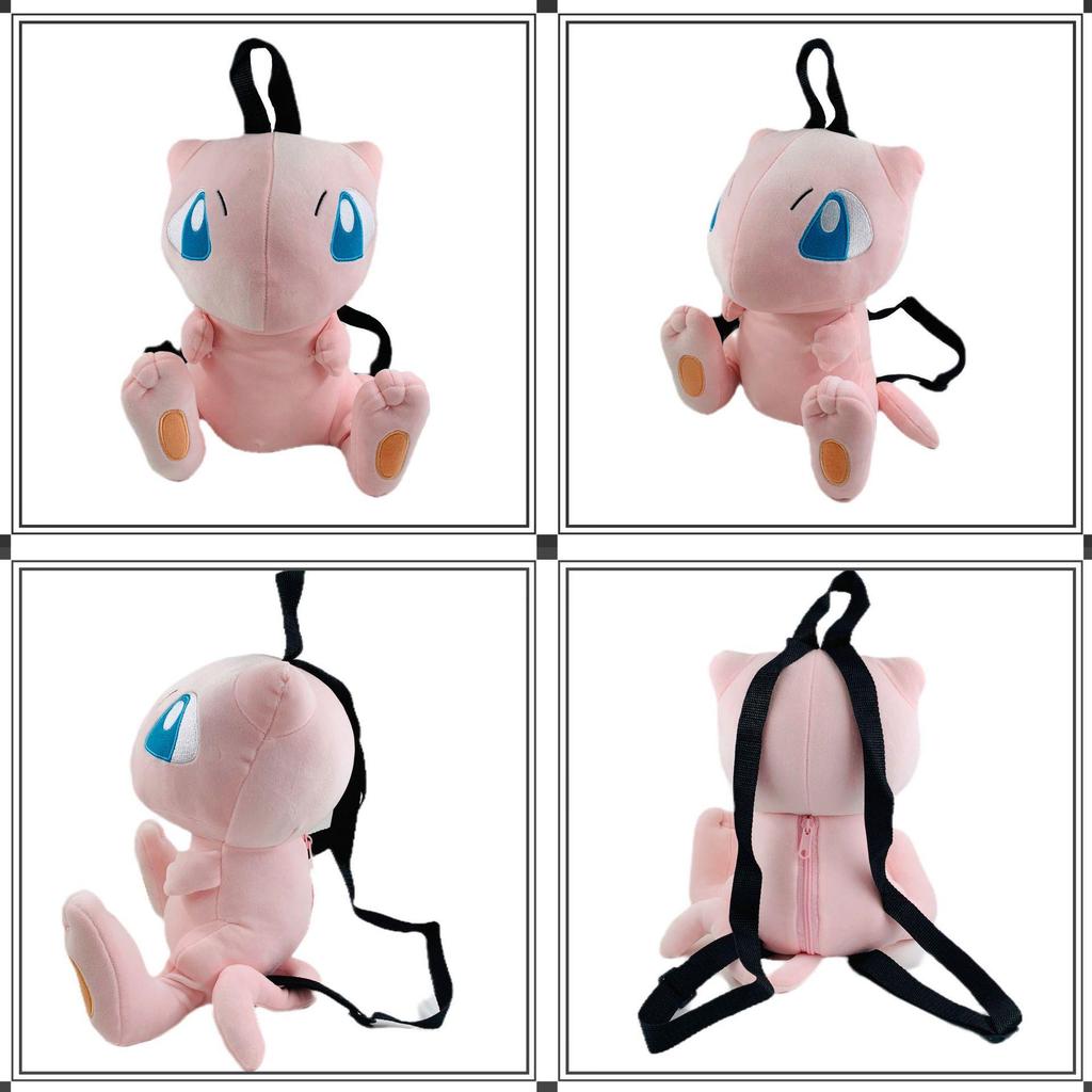 Large Eevee Charizard Gengar Piplup Mimikyu Plush School Backpack for Kids