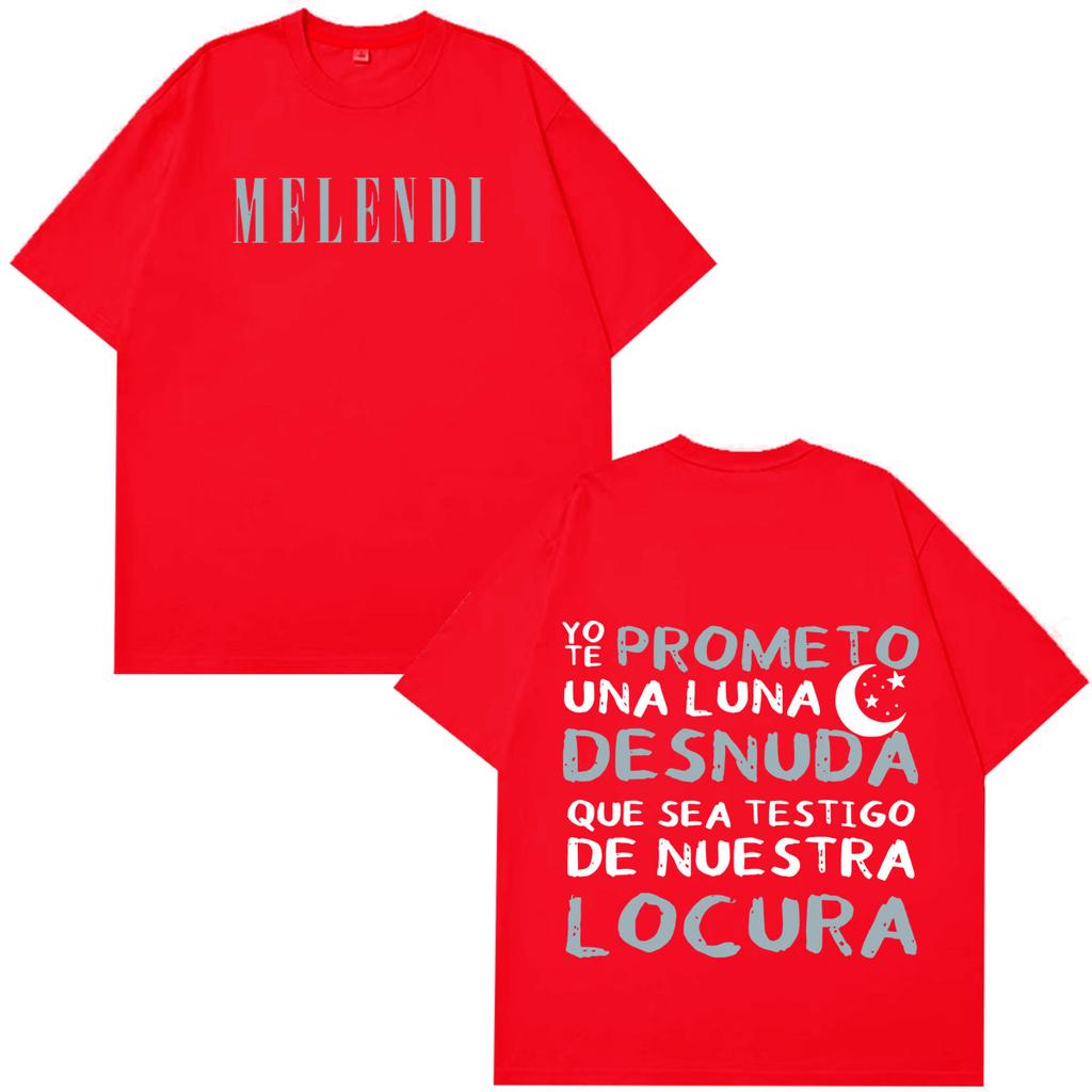 Rapper Melendi La Promesa Letters Print Tshirt Unisex Unisex Fashion Tshirts Short Sleeve Casual Cotton T Shirts Fan Gifts Tops
