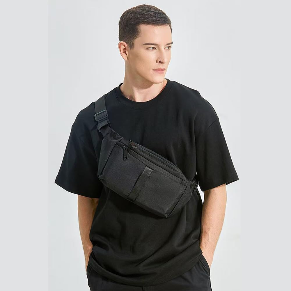LEOLEO Lightweight Sports Shoulder Perfect for and with Multifunctional Waist Pouch and Hip and Compact Design Bag, Commuting, Travel, Cycling, Bag,