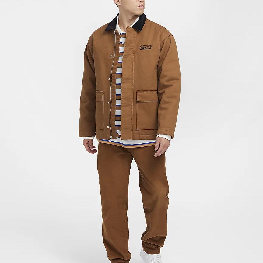 Nike Sportswear Loose Fit Warm Jacket Men Jackets Light-British-Brown Light-Redwood-Brown Black HQ2953-281