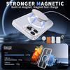 For Magsafe Magnetic Solid Color Metal Holder Heat Dissipation Phone Case For iPhone 16 Pro Max 14 12 13 15 Pro Max Bumper Cover